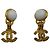 Pendientes de clip Chanel CC con perlas sintéticas