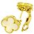 Orecchini Van Cleef & Arpels Alhambra in madreperla e oro giallo 18K - vista 3