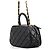 Borsa a mano Chanel Black Matelassé Mini Bowling Coco Mark in pelle - vista 2