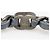 Bangle Chanel in pelle con catena e chiusura CC - vista 3