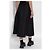 Gonna midi a trapezio in cotone Moncler con logo nera - vista 2