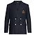 Dolce & Gabbana Blue Linen Double Breasted Blazer
