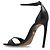 Dolce & Gabbana Sandalias de tacón en cuero negro - vista 3