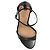 Dolce & Gabbana Sandalias de tacón en cuero negro - vista 4