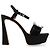Sandali con plateau Dolce & Gabbana in velluto nero