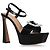 Sandali con plateau Dolce & Gabbana in velluto nero - vista 2