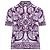 Dolce & Gabbana Polo de seda con estampado "Majolica"