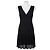 Autre Marque MAX&Co. Schwarzes plissiertes Viscose-Minikleid