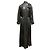 Céline Celine Metallic Langarm Maxi Kleid Schwarz & Gold Größe US S - Ansicht 3