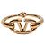 Valentino Garavani Bangles Valentino con logo in metallo color oro