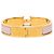 Bracciale Clic H PM stretto in smalto rosa Hermès - vista 3