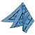 Foulard di seta triangolare Hermès Bolduc Pointu Blue