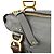 Chloé Borsa 2-Way Marcie in pelle borchiata grigia - vista 10