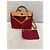 Hermès Herbag 31 Borsa in Canvas Rosso e Pelle Naturale - vista 3