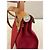 Hermès Herbag 31 Borsa in Canvas Rosso e Pelle Naturale - vista 6