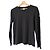 Chanel Camiseta de manga larga de algodón negro