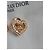 Christian Dior Orecchini a Cuore Placcati Oro con Strass - vista 3