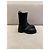 Dior Schwarze Leder-Stiefeletten mit Profilsohle - Ansicht 4