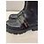 Dior Schwarze Leder-Stiefeletten mit Profilsohle - Ansicht 5