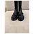 Dior Schwarze Leder-Stiefeletten mit Profilsohle - Ansicht 6