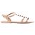 Valentino Garavani VALENTINO - Sandali Valentino Rockstud in gomma nude (T37) - vista 2