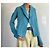 Kenzo Strickjacke Entenblau mit Schalkragen - Ansicht 3