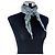Hermès Hermes Vintage Light Blue Pleated Silk Dancing Pearls Plisse Scarf - view 3