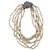 Autre Marque Bracciale a sette fili di perle d'acqua dolce vintage bianche 3mm 18cm