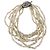 Autre Marque Bracciale a sette fili di perle d'acqua dolce vintage bianche 3mm 18cm - vista 4