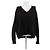Autre Marque KUJTEN Schwarzer Kaschmirpullover mit Kragen