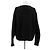 Autre Marque KUJTEN Schwarzer Kaschmirpullover mit Kragen - Ansicht 2