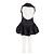 Autre Marque SHUSHU/TONG Schwarzes Wollkleid mit Rüschen - Ansicht 2