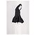 Autre Marque SHUSHU/TONG Schwarzes Wollkleid mit Rüschen - Ansicht 3