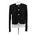 Chaqueta corta de lana negra Céline