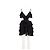 Autre Marque BARDOT Schwarzes kurzes Kleid mit Plissee Rüschen