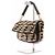 Borsa di paglia Fendi con logo marrone - vista 2