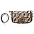 Borsa di paglia Fendi con logo marrone - vista 9