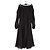 Autre Marque Vestido ERIN FETHERSTON de seda negro con rayas plateadas - vista 2