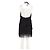 Autre Marque Mini abito nero BAOBAB con frange e tulle - vista 2
