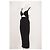 Jacquemus Midikleid aus schwarzem Leinen - Ansicht 4