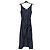 Autre Marque Vestido midi azul marino ANEMOS con cinturón