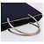 CHANEL Hand Bag Cotton jersey Navy Silver CC - vista 7