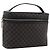 Céline CELINE Macadam Vanity Cosmetic Pouch PVC Black Gold Tone