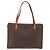 Céline CELINE Macadam Canvas Tote Bag PVC Leather Brown Gold - vista 3
