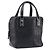 CHANEL Choco Bar Hand Bag Leather Black Silver CC