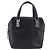 CHANEL Choco Bar Hand Bag Leather Black Silver CC - vista 2
