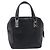 CHANEL Choco Bar Hand Bag Leather Black Silver CC - vista 3