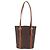 Céline CELINE Macadam Canvas Shoulder Bag PVC Leather Brown Gold - vista 3