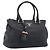 PRADA Handtasche Leder Schwarz Goldfarben