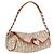 Christian Dior Trotter Canvas Romantic Chain Bag PVC Beige Silver